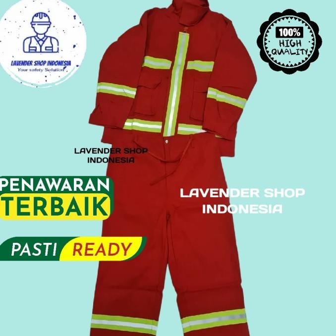 Baju Pemadam Kebakaran / Baju Pemadam Tahan Api  Ready