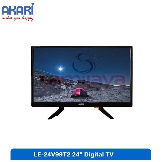 LED TV Digital Akari 24" LE-24V99T2 | LE24V99T2 24V99 24 inch in DVBT2