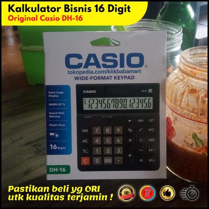 

TERBARU KALKULATOR CASIO 16 DIGIT DH-16 ORIGINAL 100 PERSEN !!