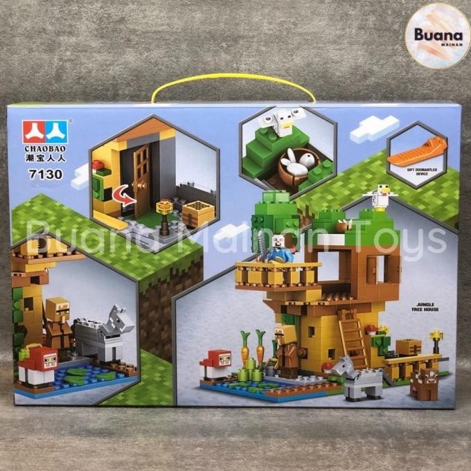Bricks Chaobao My World Tree House 713 Edukasi Anak Brick Minecraft