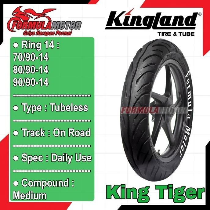 Ban Kingland Tiger Ring 14 Tubeless - Ban Motor Matic Mio Beat Vario
