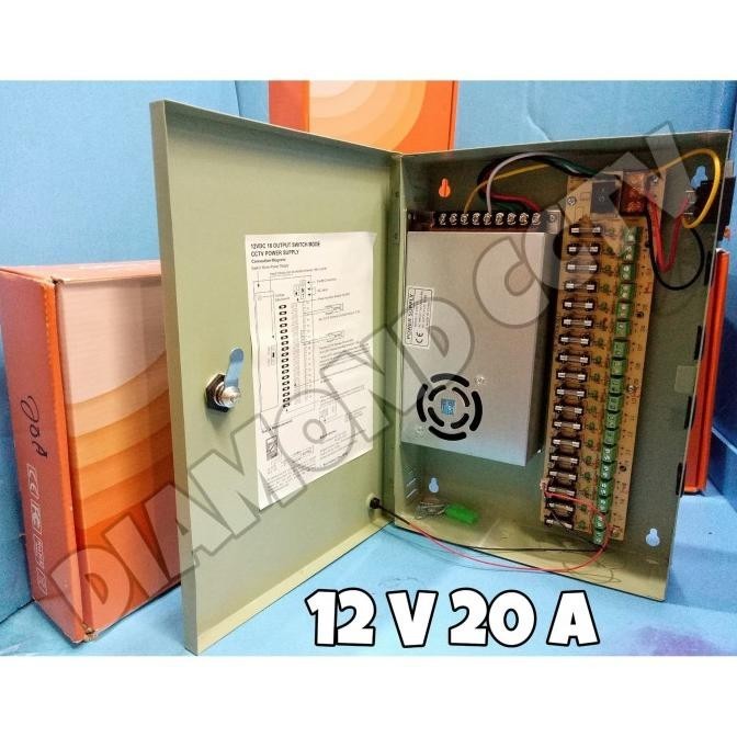 Panel Cctv - Power Cctv - Power Supply Box 12V 20A Cctv