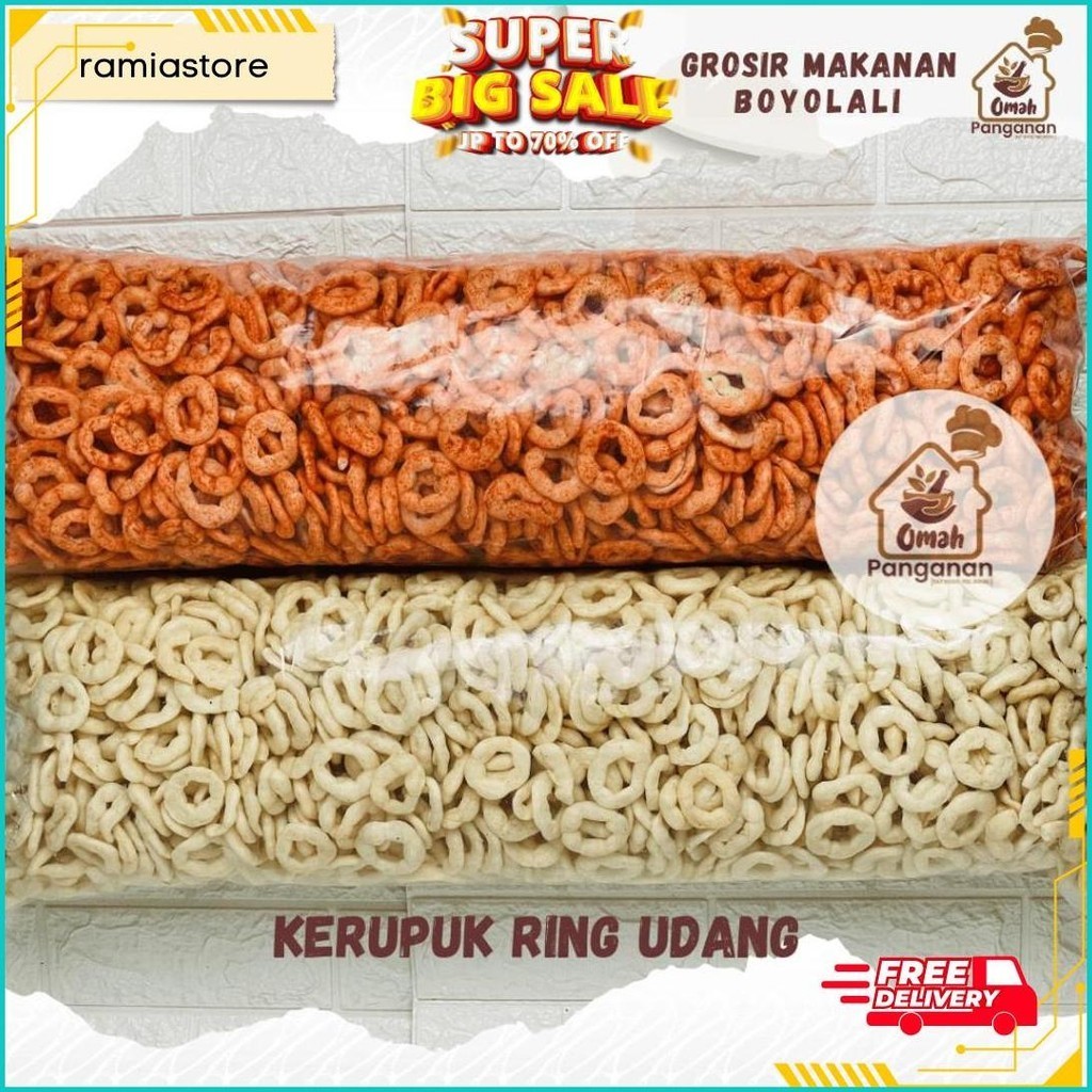 

Kerupuk Ring Udang 1 Kg Jumbo Original Produk