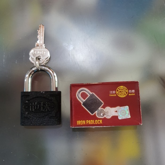 Gembok Hitam Globe 40mm