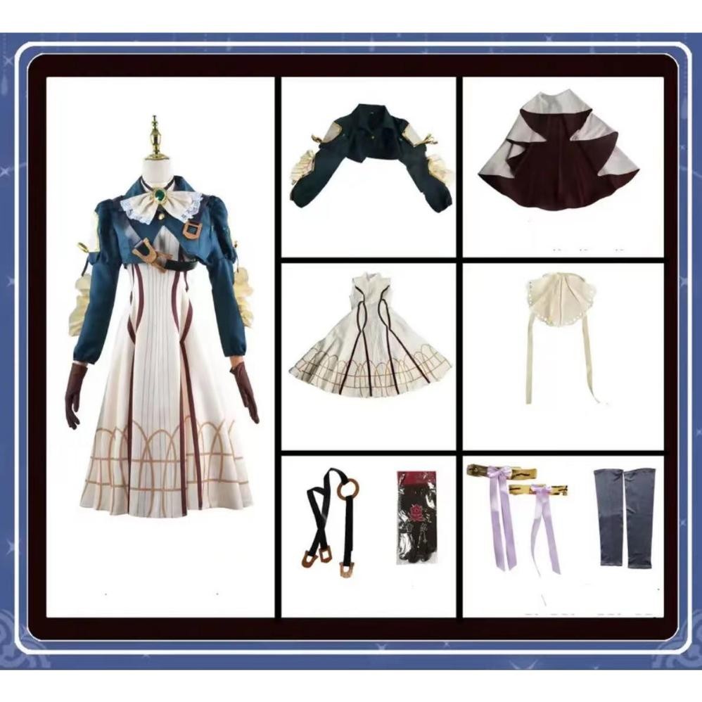 LKI - Anime Violet Evergarden Cosplay Costume High Quality Princess Maid Dress Halloween Carnival Pr