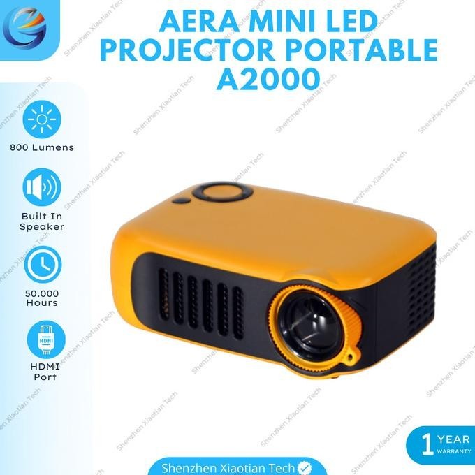 Proyektor Mini A2000 Full Hd 1080 Portable | Mini Projector A2000