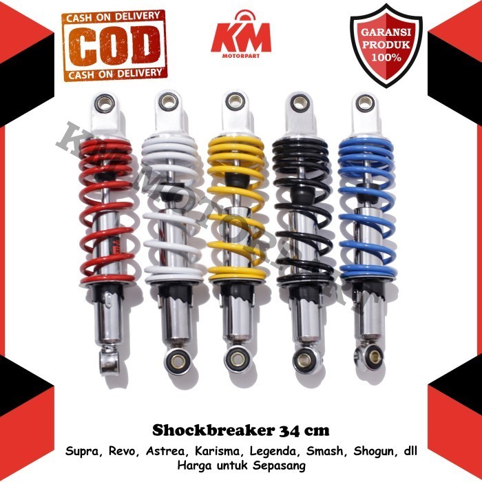 SHOCKBREAKER UNIVERSAL MOTOR HONDA SUZUKI BEBEK 34 CM REVO SHOGUN