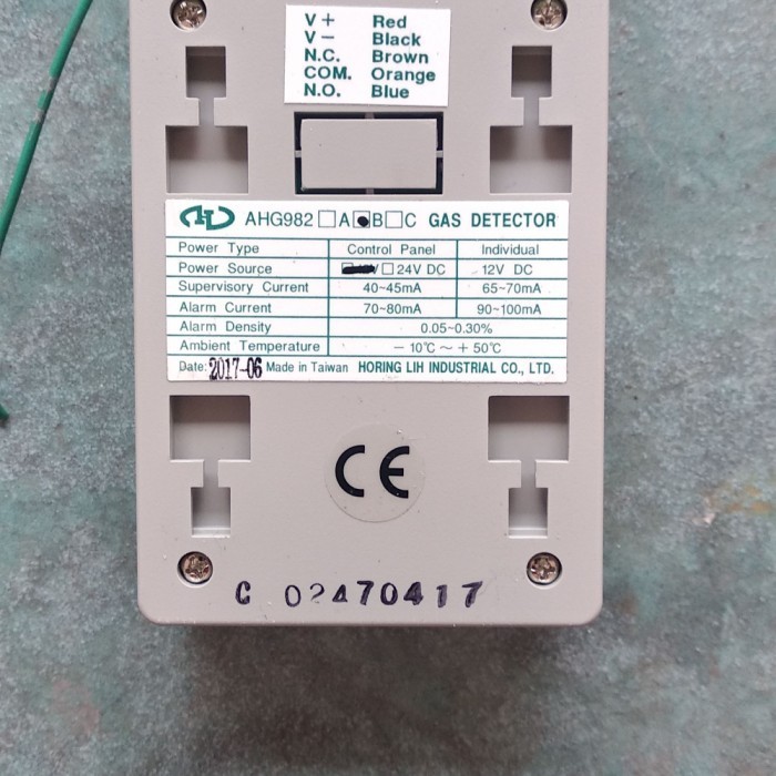 Gas Detector Horing Lih Tipe Ahg982. 24V Dc Ori