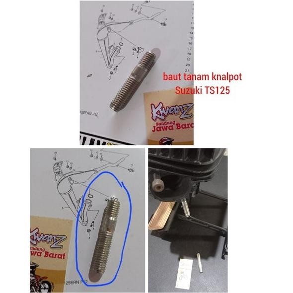baut knalpot Suzuki TS125 baut drat knalpot Suzuki TS125 baut knalpot TS125 baut drat knalpot TS125