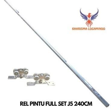 Rel Pintu Geser Gantung Sliding Aluminium J5 240Cm Rel Sliding Geser