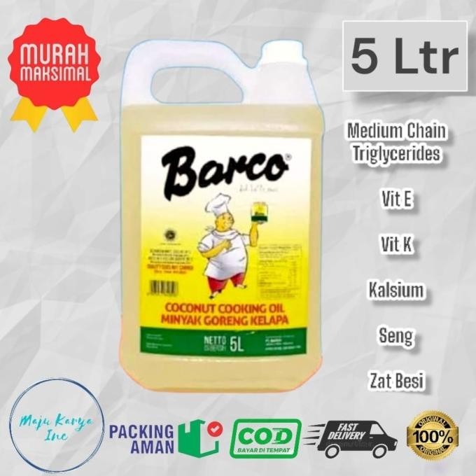 

Barco Minyak Goreng Kelapa 5 Liter Jerigen H32T