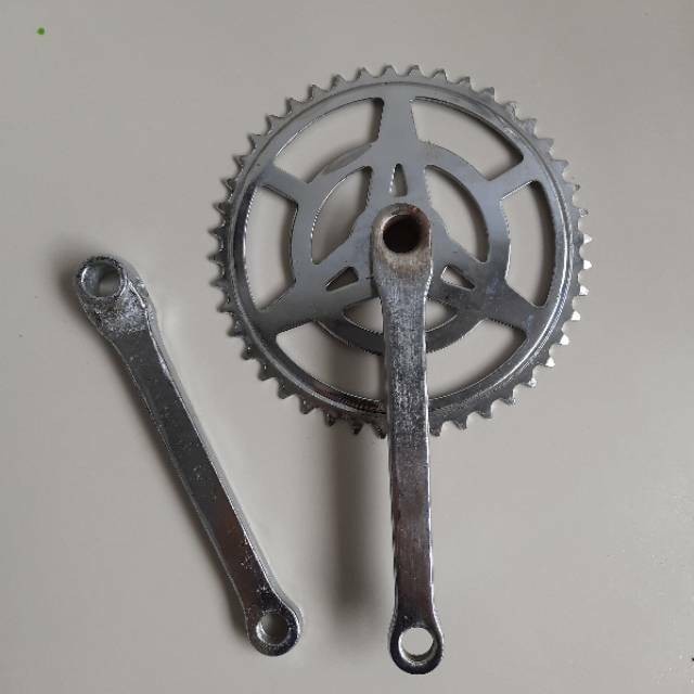 Berjaya Bike - CRANK SET 44T SEPEDA ONTHEL / PHOENIX 26 inch / JENGKI
