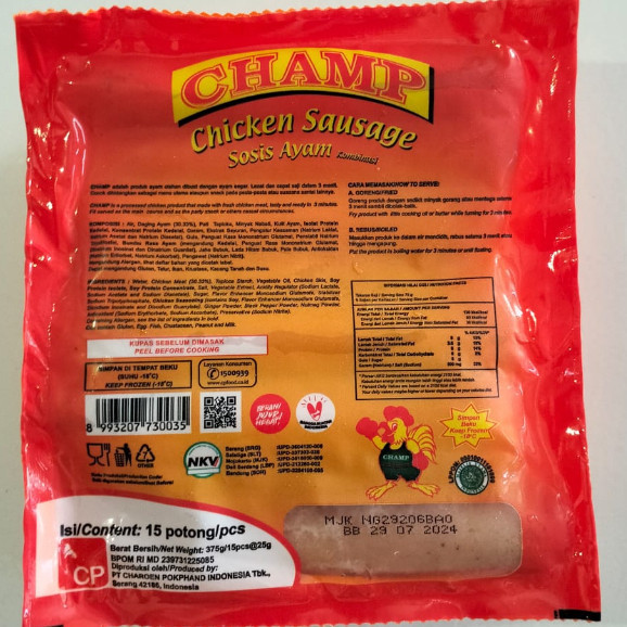 

CHAMP SOSIS AYAM 375 GR