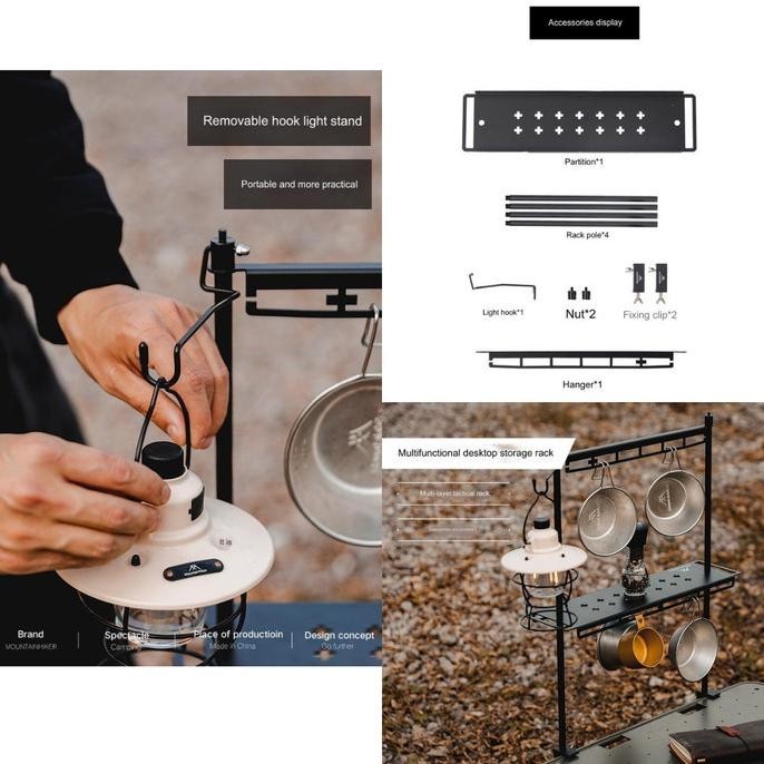 Rak Meja Camping Mountainhiker Multifungsi Gantungan Rak Outdoor   Ready