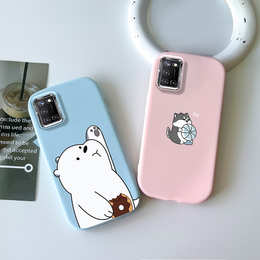 Kucing memeluk bola Soft Case untuk OPPO A98 A18 A12 A15 S A16 A17 K A31 A37 A36 A38 A52 A53 A57 A58