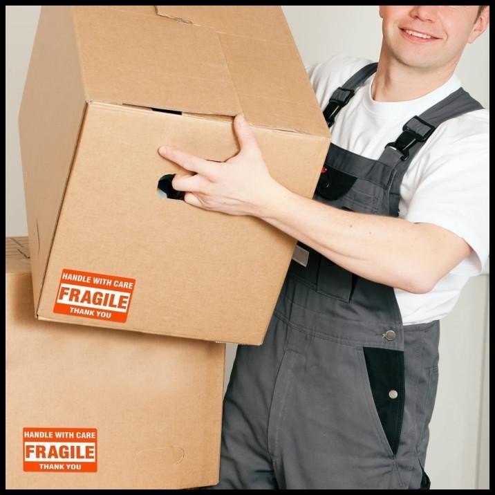 

BEST DEAL 1 ROLL/500PCS STIKER LABEL FRAGILE STIKER HANDLE WITH CARE 7.5 X 5CM !!!!!!