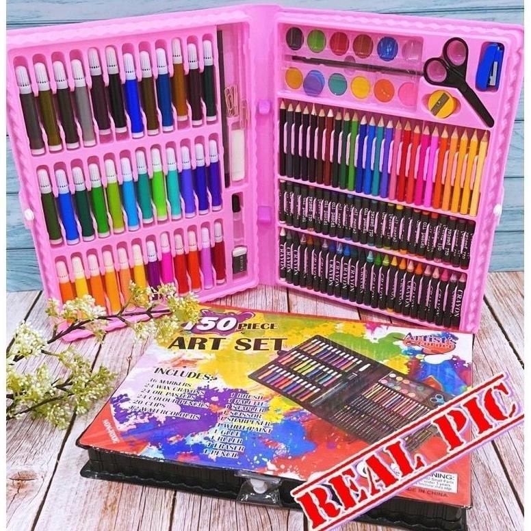 

rwe-45 CRAYON SET ISI 208PCS VIRAL Case Portable all in one Crayon isi 150pcs Viral Viral
