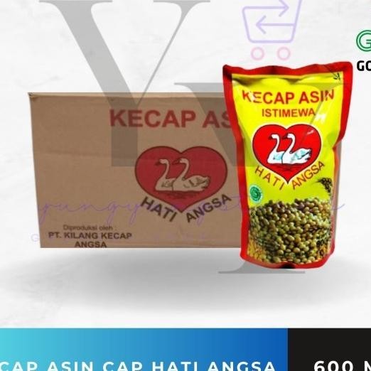 

1 Dus Isi 12 Bungkus Kecap Asin Cap Hati Angsa Refill 600 Ml