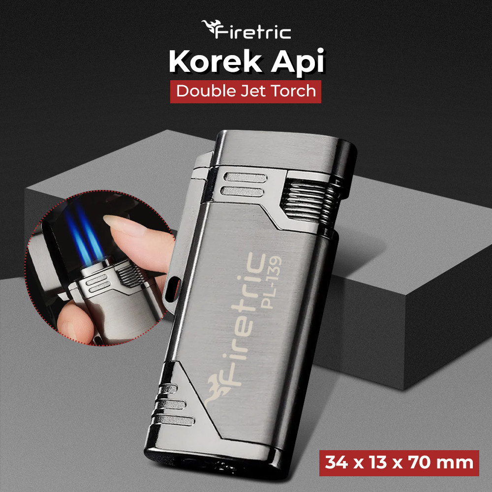 Korek Api Gas Lighter Double Jet Torch - PL-139