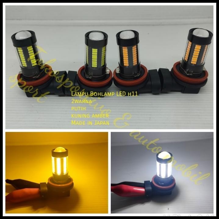 TERBARU LAMPU LED H11 FOGLAMP KABUT LED H11 PUTIH KUNING AMBER 