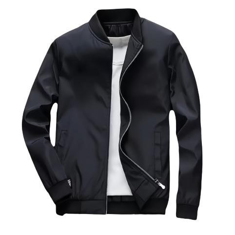 Jaket Pria Keren Bomber Pria Wanita Wateroof Warna Hitam