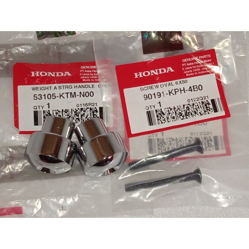 JALU BANDUL BALANCER STANG PLUS BAUT SUPRA X125 KARISMA SET CROM 53105-KTM-N00