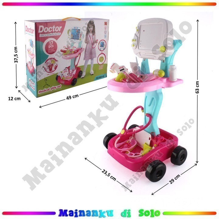 [Mainanku] Mainan Dokter Set Trolley Medical Play Set Trolley