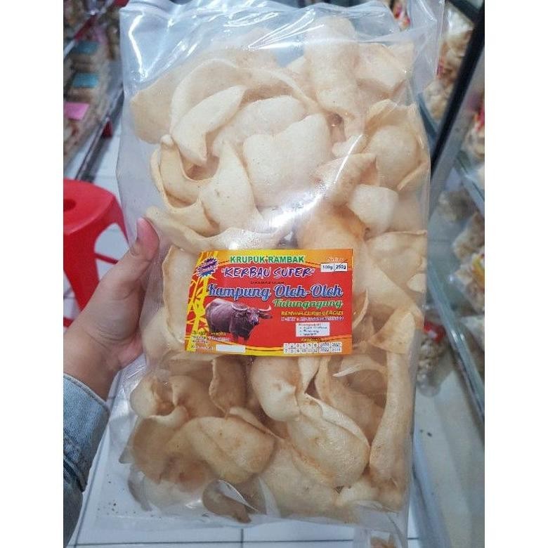 

ad-532 KERUPUK RAMBAK KERBAU SUPER 250 GRAM KHAS TULUNGAGUNG Premium