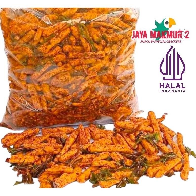 

m-4 Basreng stik viral 1kg pedas daun jeruk jaya makmur Termurah