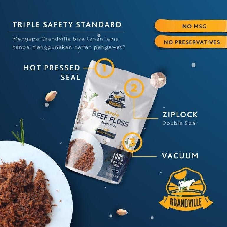 

JPF-1015 100% Original Grandville Abon Sapi Ayam ikan fish floss original spicy 100g MPASI Bayi crunchy Beef Chicken Abon Grand Ville anak anak dewasa Hemat