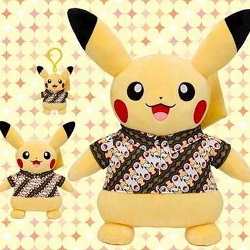 BONEKA PIKACHU BATIK PLUSH OFFICIAL PIKACHU INDONESIA JOURNEY 2807T