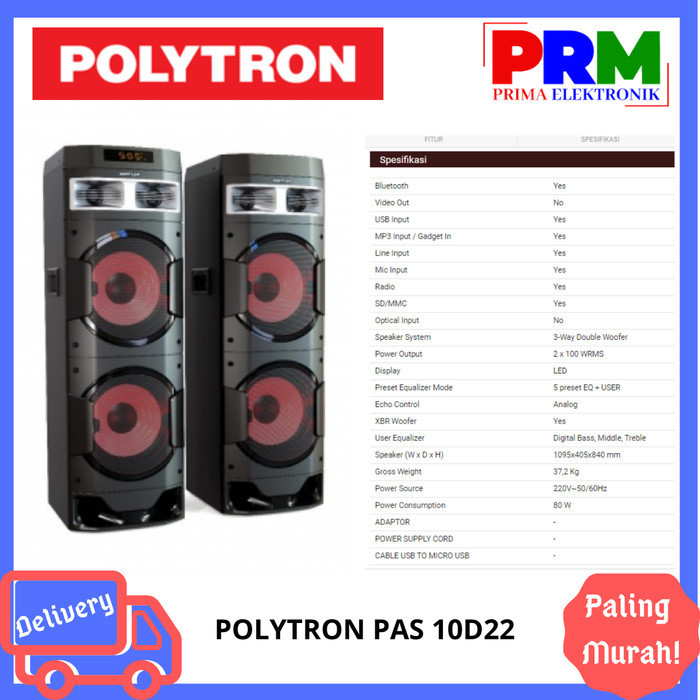 POLYTRON Speaker Aktif PAS-10D22