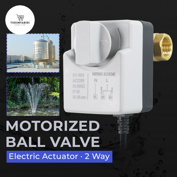 MOTORIZED BALL VALVE DN15 ELECTRIC ACTUATOR 2 WAY