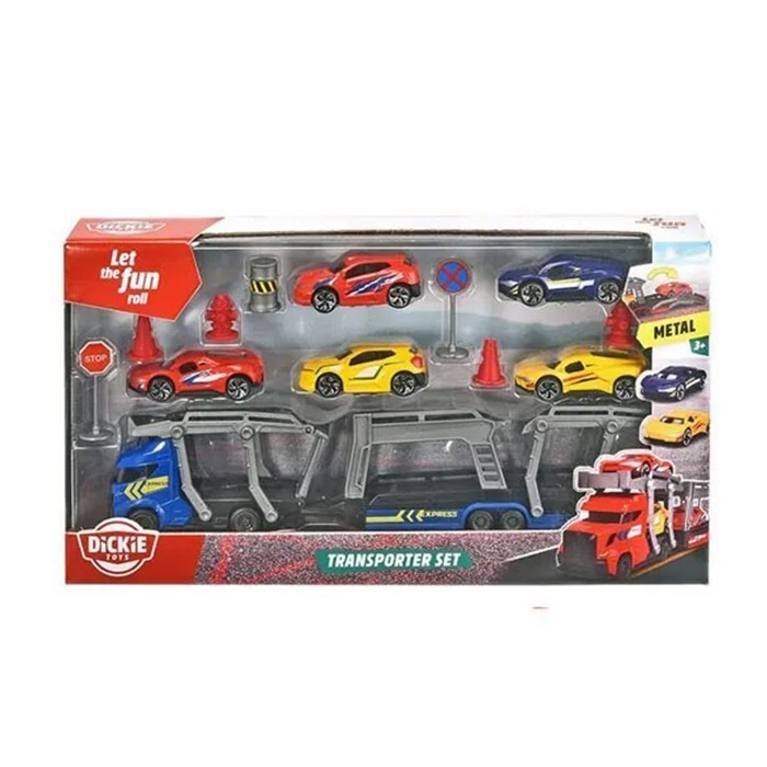 Fhare Kids Toy Dickie Toys Dickie Transporter Set Diecast