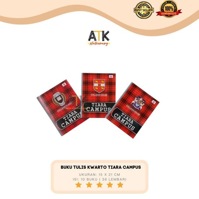 

BUKU TULIS CAMPUS TIARA KWARTO 38 LEMBAR ATK BUKU TULIS SEKOLAH ANAK TERLARIS TERBARU ASLI TERMURAH BERKUALITAS BAGUS GROSIR COD BAYAR DI TEMPAT