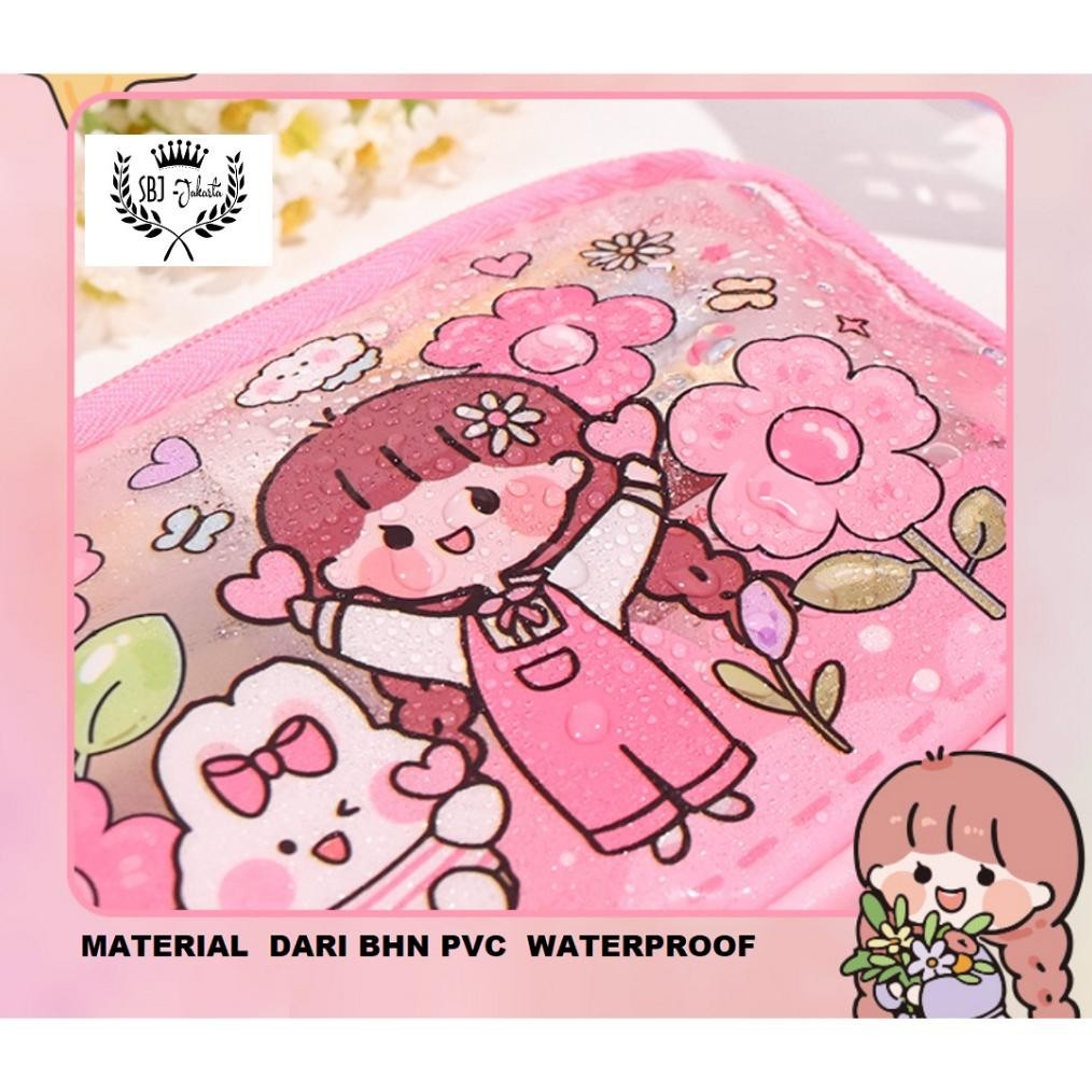

Hj-54 Tempat Pensil Kotak Pensil Cewek 3 Lapis Waterproof Sabrina Series Beli Lokal