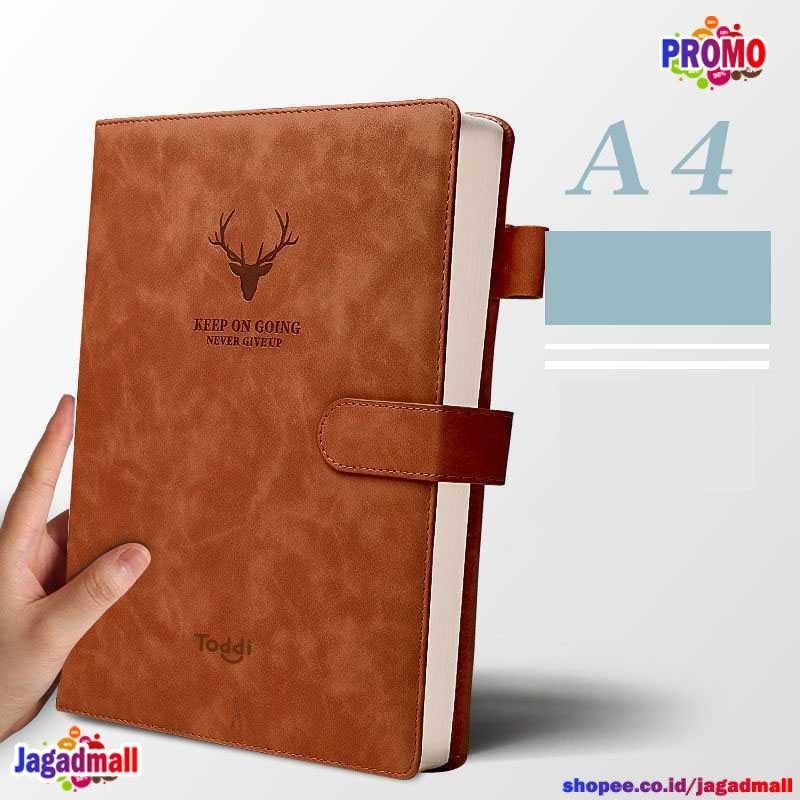 

Buku Catatan Harian Notebook Cover Kulit Magnetic Buckle A4