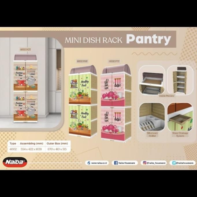 Rak Piring Plastik Naiba / Tempat Piring Naiba