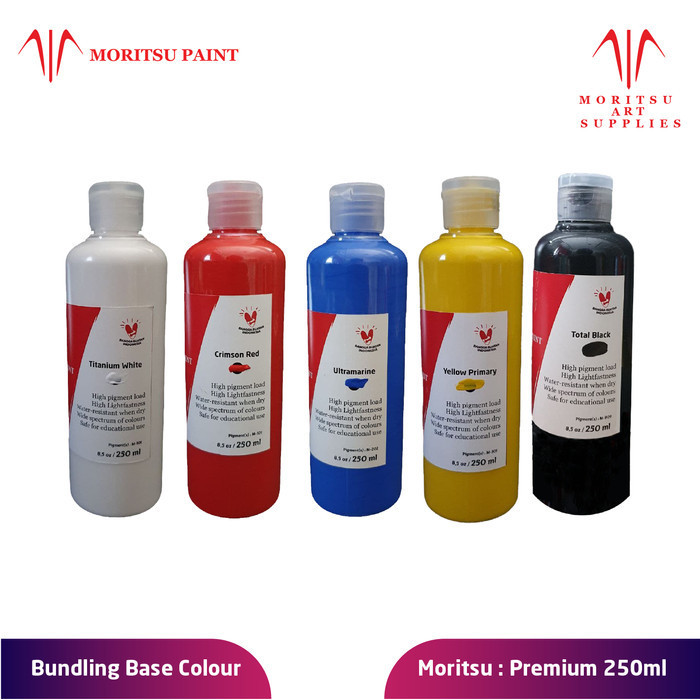 

Cat Akrilik Set Moritsu Acrylic Paint Premium Quality 250 Ml - Isi 5