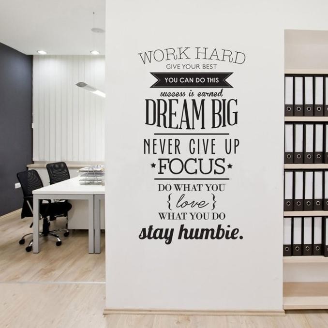 Wallpaper Poster Quotes Motivasi Kerja Kata Hiasan Sticker Dinding
