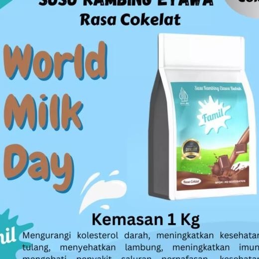 

Susu Kambing Etawa Bubuk 1 Kg Kualitas Halal / Fal Cokelat