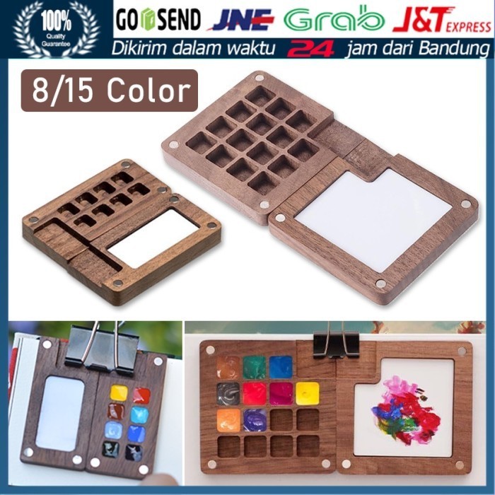 

hanya disini] 8/15 Holes Magnetic Wooden Color Palette Palet Lukis Disk Artist