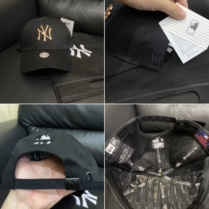 Topi Mlb Cap / Ny Cap Mini Font / Topi Baseball Korea Unisex Cap