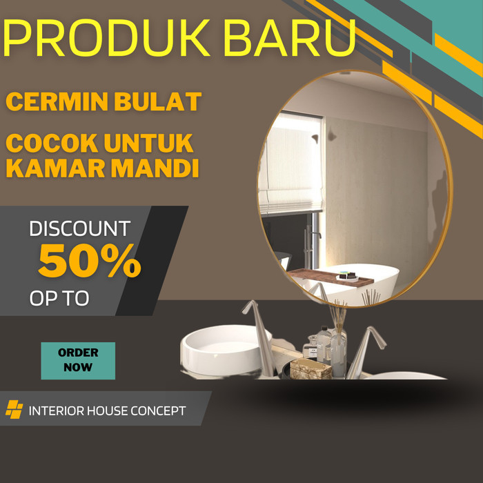 Terlaris Cermin Bulat Minimalis Dinding Kamar Mandi Cermin Bulat Gantung SALE