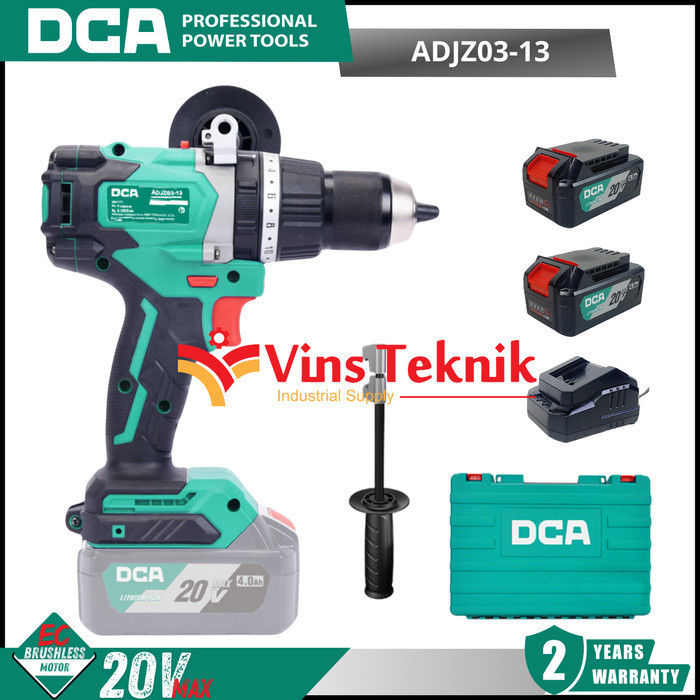 Dca Adjz03-13 Cordless Brushless Hammer Drill + Aksessories Set