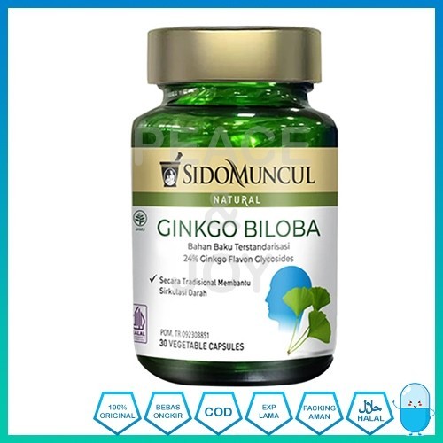 SIDO MUNCUL NATURAL GINKGO BILOBA ISI 30 KAPSUL NUTRISI OTAK UNTUK DAYA INGAT DIJAMIN ORIGINAL