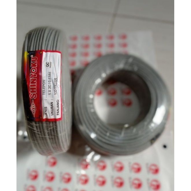 KABEL Pesawat Telepon Rumah 1 pair - isi 2 kabel - 1 Rol 100 M
