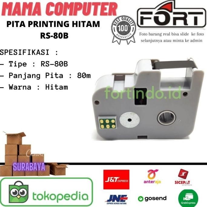 Ribbons Pita RS-80B Hitam printer marker tube tinta