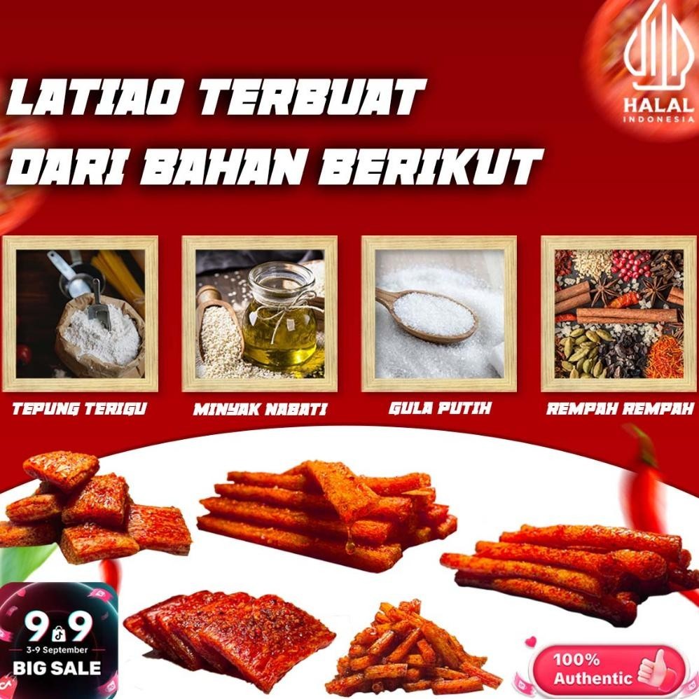 

XCT-2328 [HALAL SNACK PREMIUM] LATIAO Block (20 Pcs) | Cemilan SNACK VEGETARIAN GLUTEN LATIAO | PEDAS Makanan | Food | Snacks Original