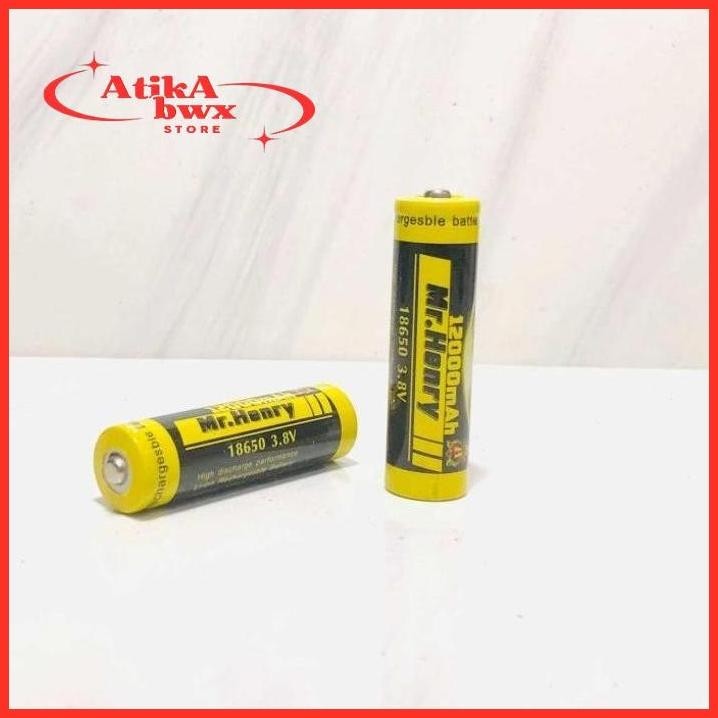 BATERAI BATRAI BATRE Mr Henry Charger 18650 3.7V 12000ma Atikah_bwx